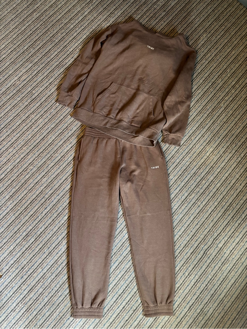 Tribe Kelley Set - chocolate brown hoodie and matching jogger